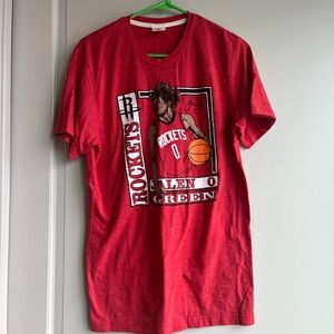 HOMAGE Red Crewneck Graphic Tee with White Neckband